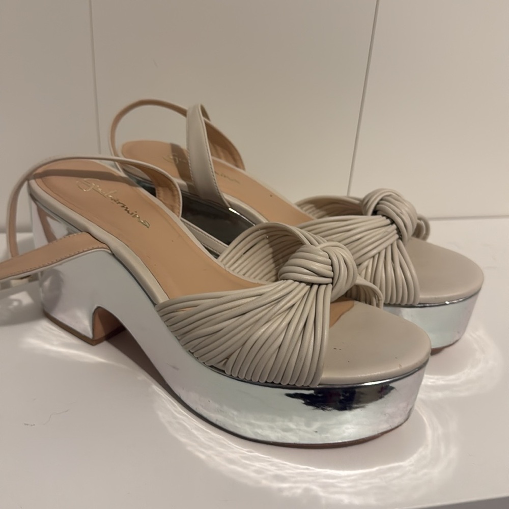 Guilhermina Knotted Platform Heels Size 8 - Picture 7 of 10